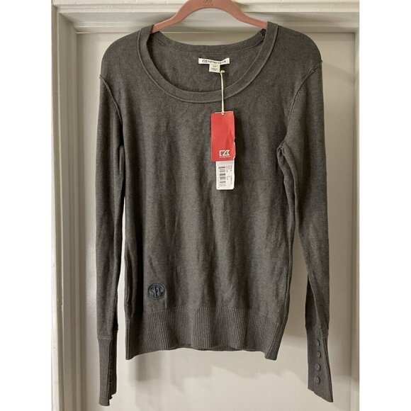 NWT Cutter and Buck Women’s Long Sleeve Cotton Sweater Size S - Picture 1 of 9